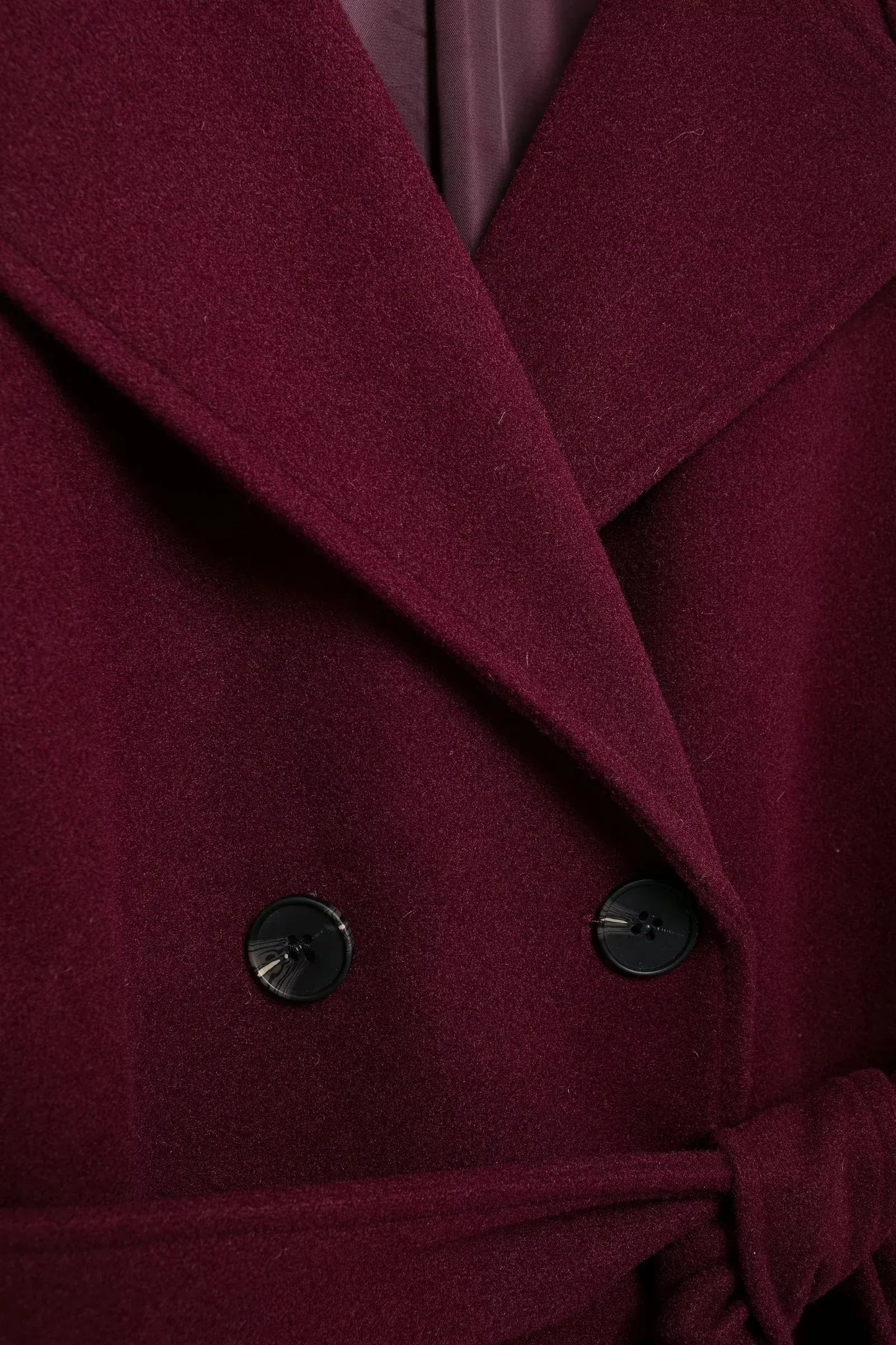 Double Breasted Dames Trenchcoat Bordeauxrood