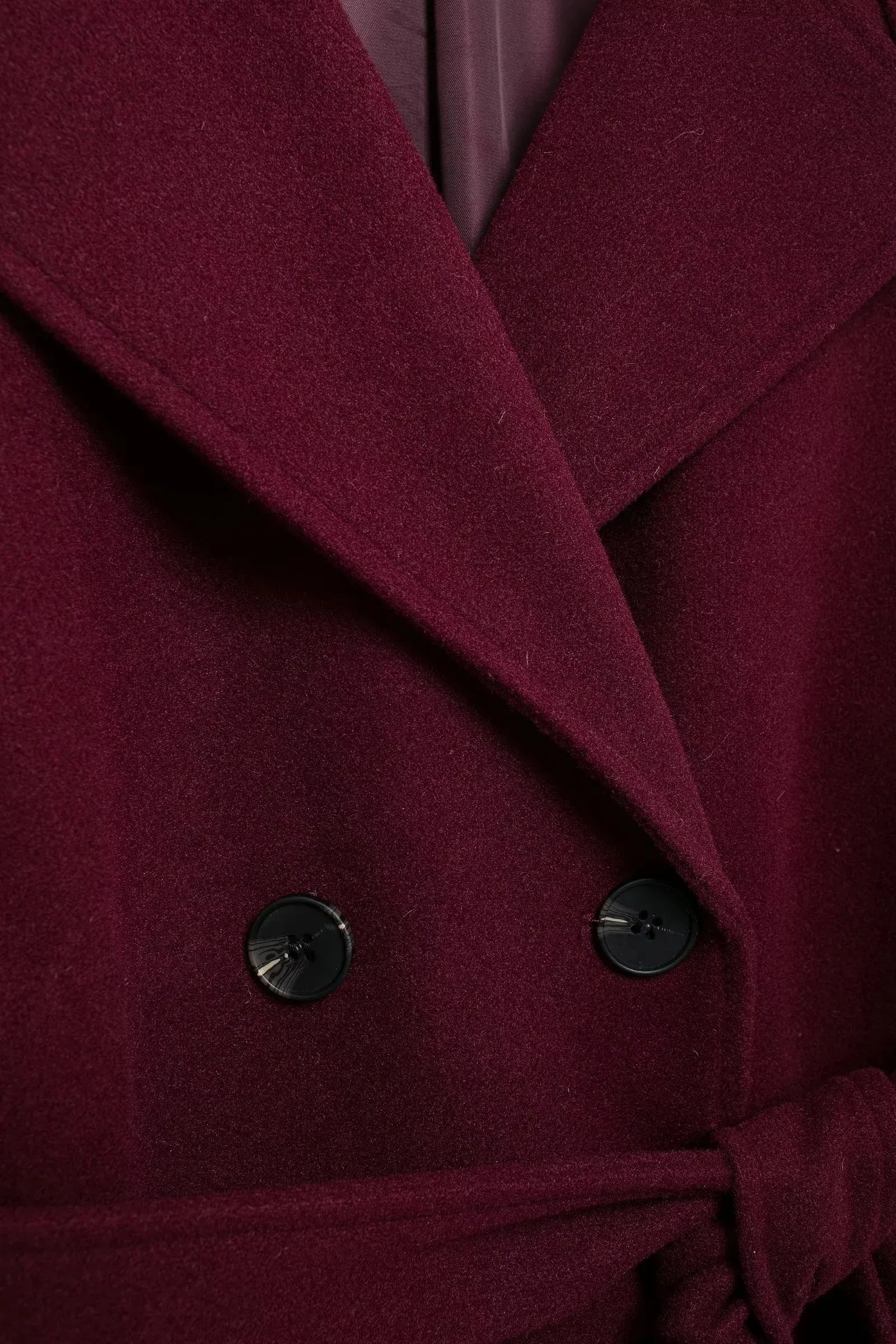 Double Breasted Dames Trenchcoat Bordeauxrood