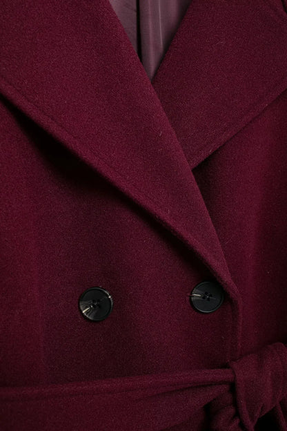 Double Breasted Dames Trenchcoat Bordeauxrood