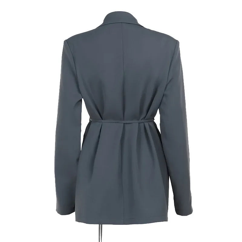 Grijze Dames Colbert Jurk | Lentejas Getailleerd