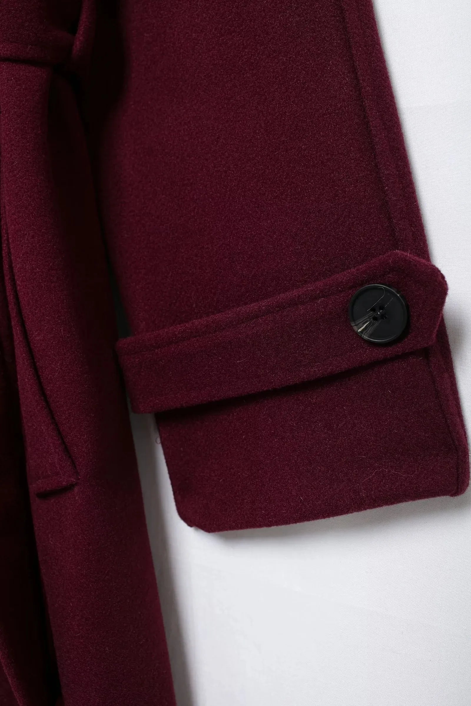 Double Breasted Dames Trenchcoat Bordeauxrood