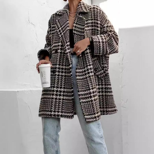 Oversized Dames Trenchcoat Bruin