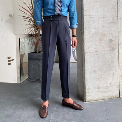 Pantalon met Knoopsluiting Heren Donkergrijs