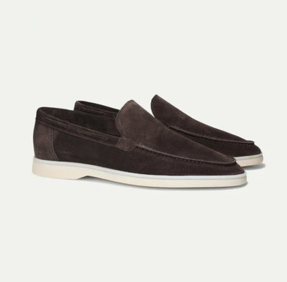 Heren Mocassins met lage Hak Donkerbruin