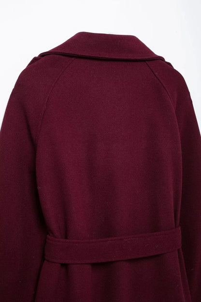 Double Breasted Dames Trenchcoat Bordeauxrood
