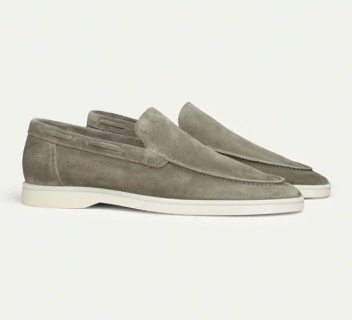 Heren Mocassins met lage Hak Kaki