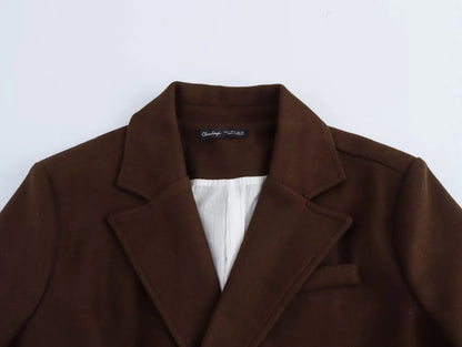 Lange Trenchcoat Dames Bruin