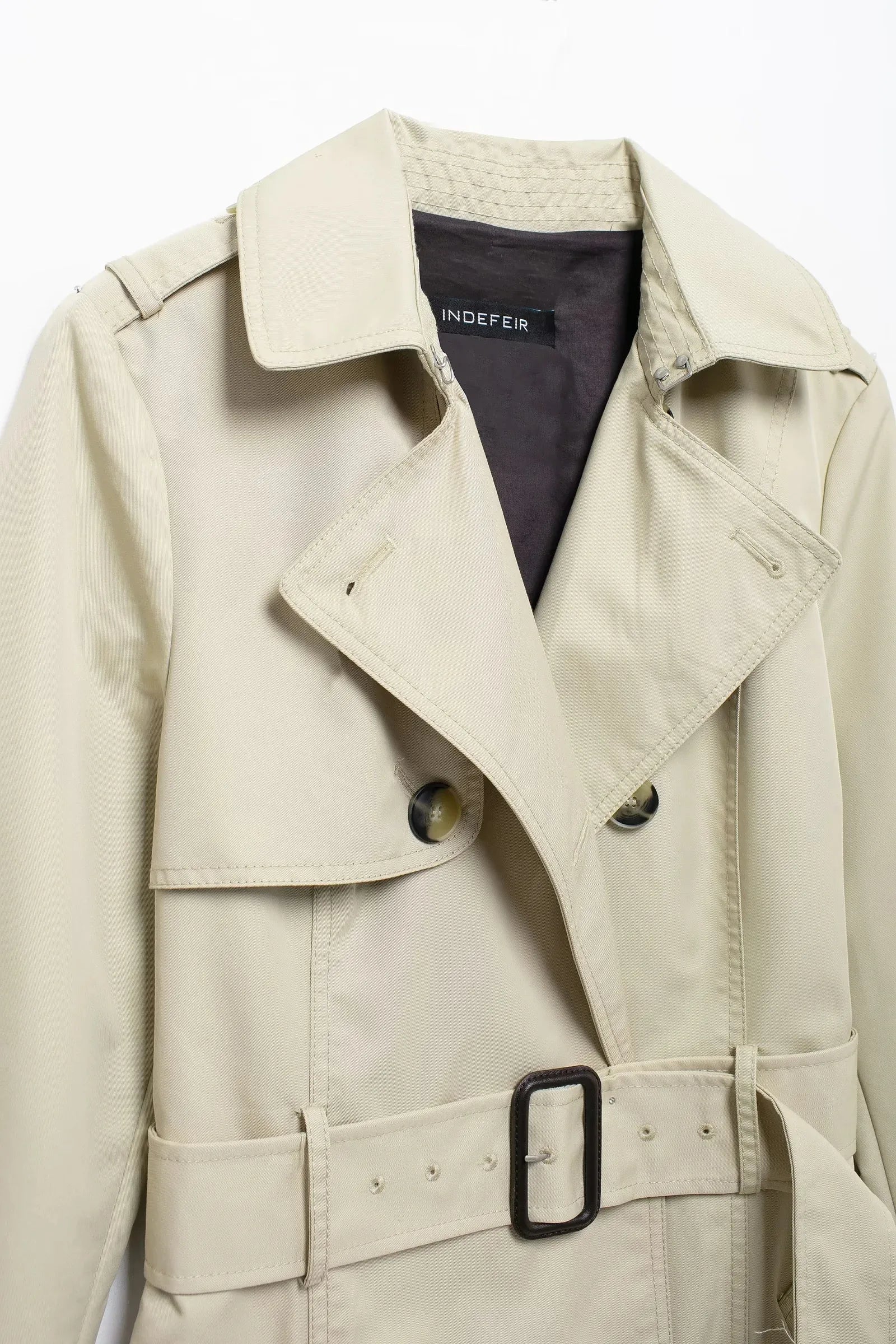 Dunne Double Breasted Dames Trenchcoat