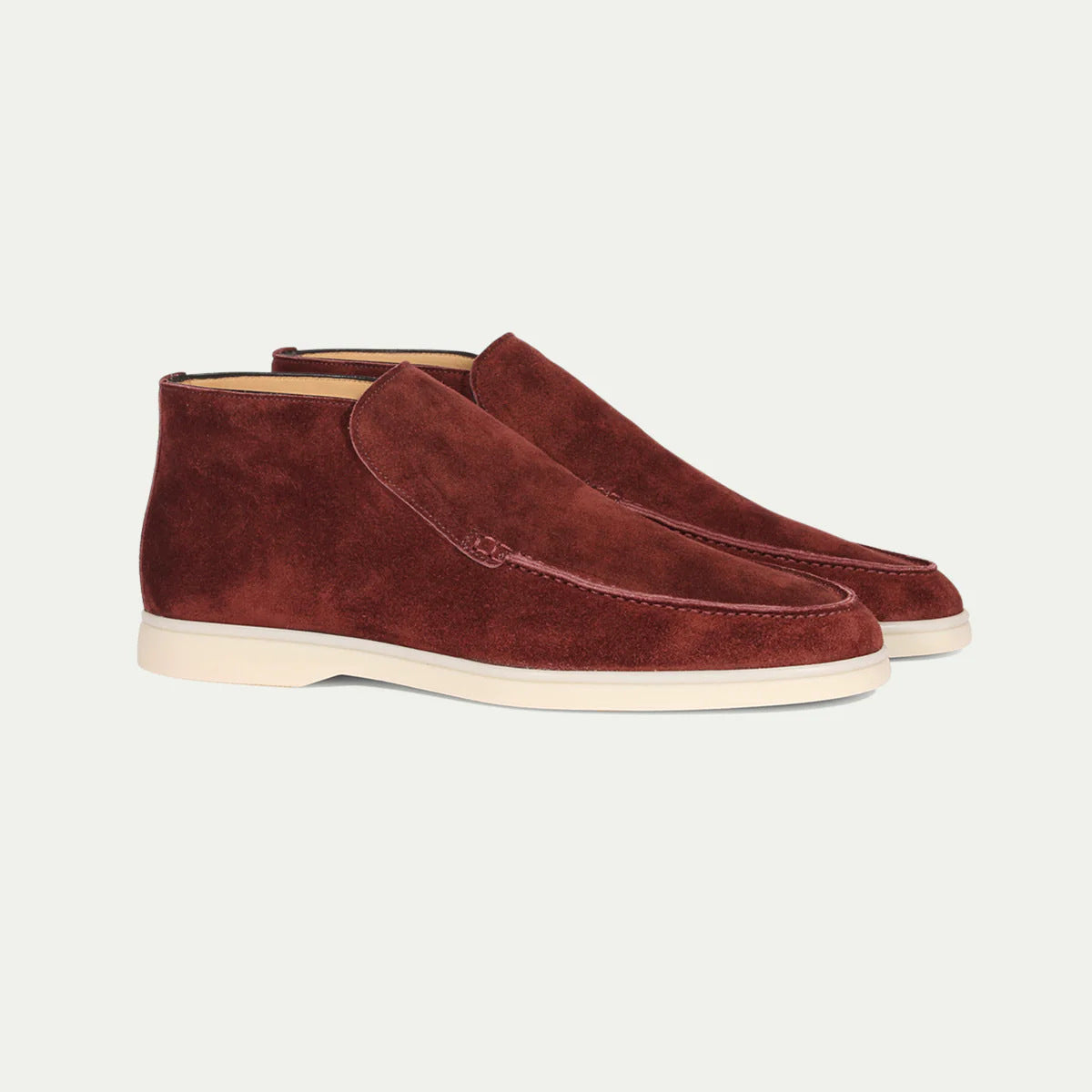 Suede Heren Loafers | Mocassins Wijnrood