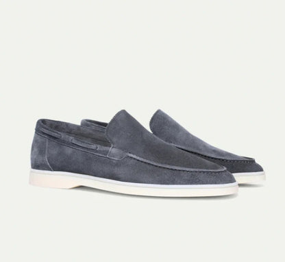 Heren Mocassins met lage Hak Donkergrijs