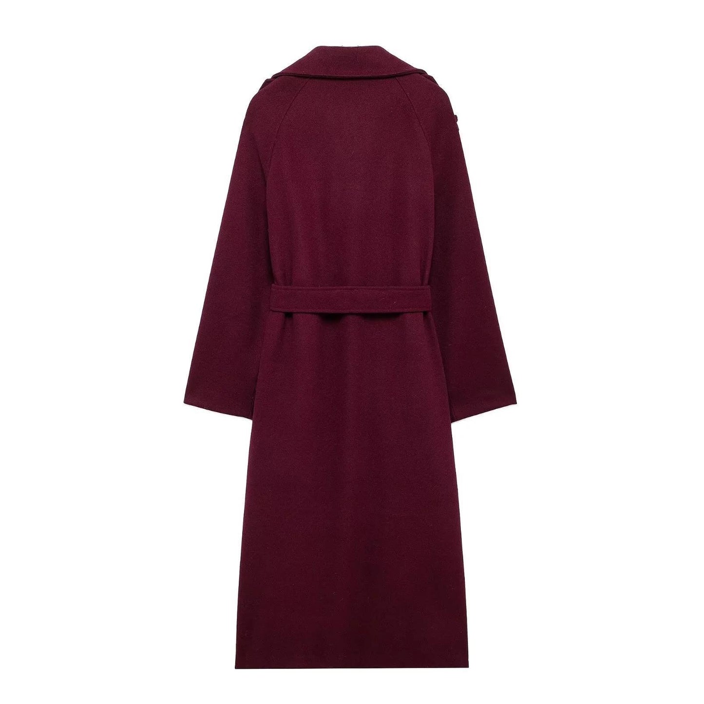 Double Breasted Dames Trenchcoat Bordeauxrood