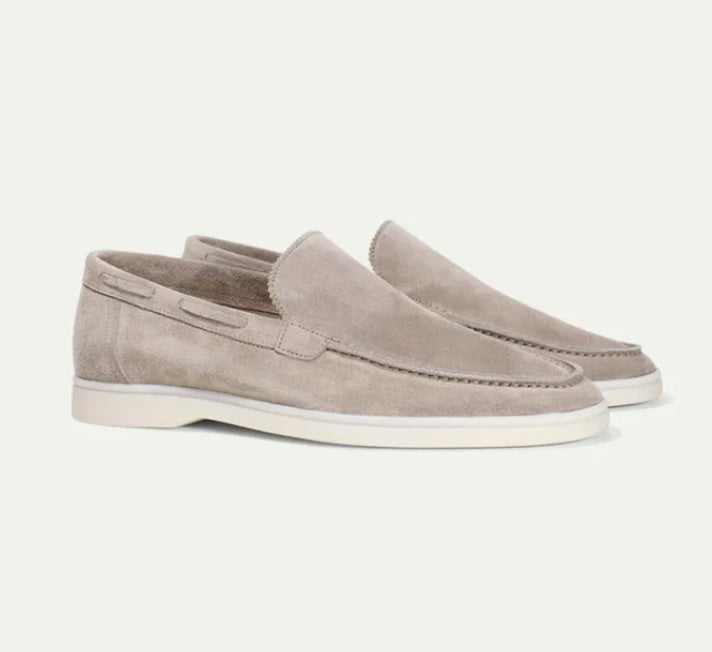 Heren Mocassins met lage Hak Beige