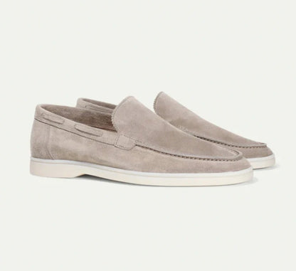 Heren Mocassins met lage Hak Beige