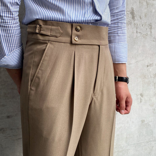 Pantalon met Knoopsluiting Heren Beige