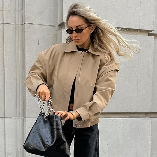 Korte Tussenjas Dames Beige | Lentejas