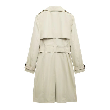 Dunne Double Breasted Dames Trenchcoat