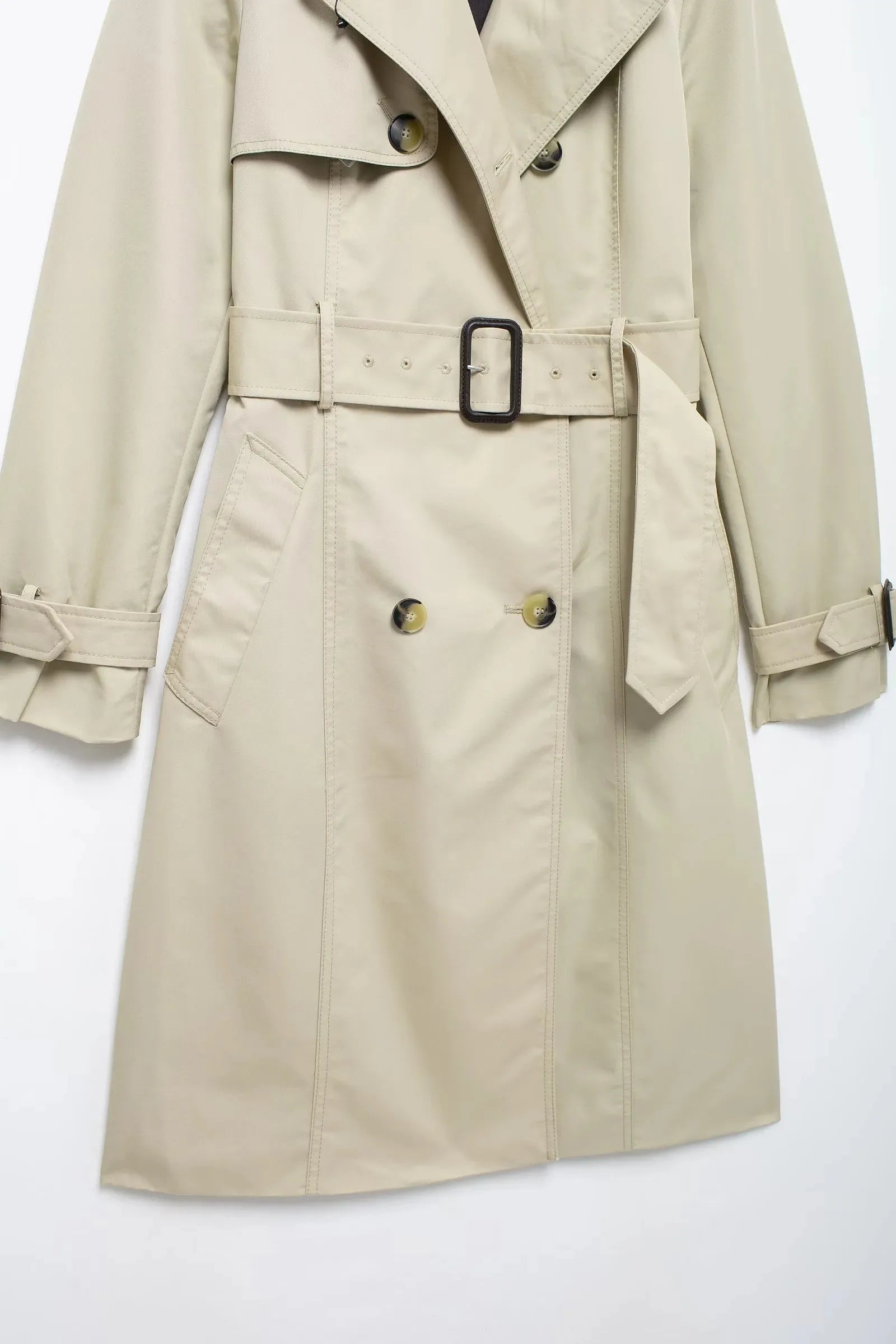 Dunne Double Breasted Dames Trenchcoat
