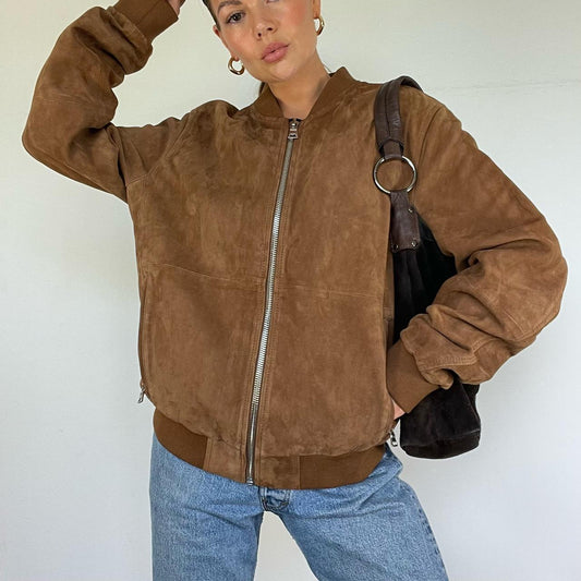 Retro Bruine Tussenjas Dames L
