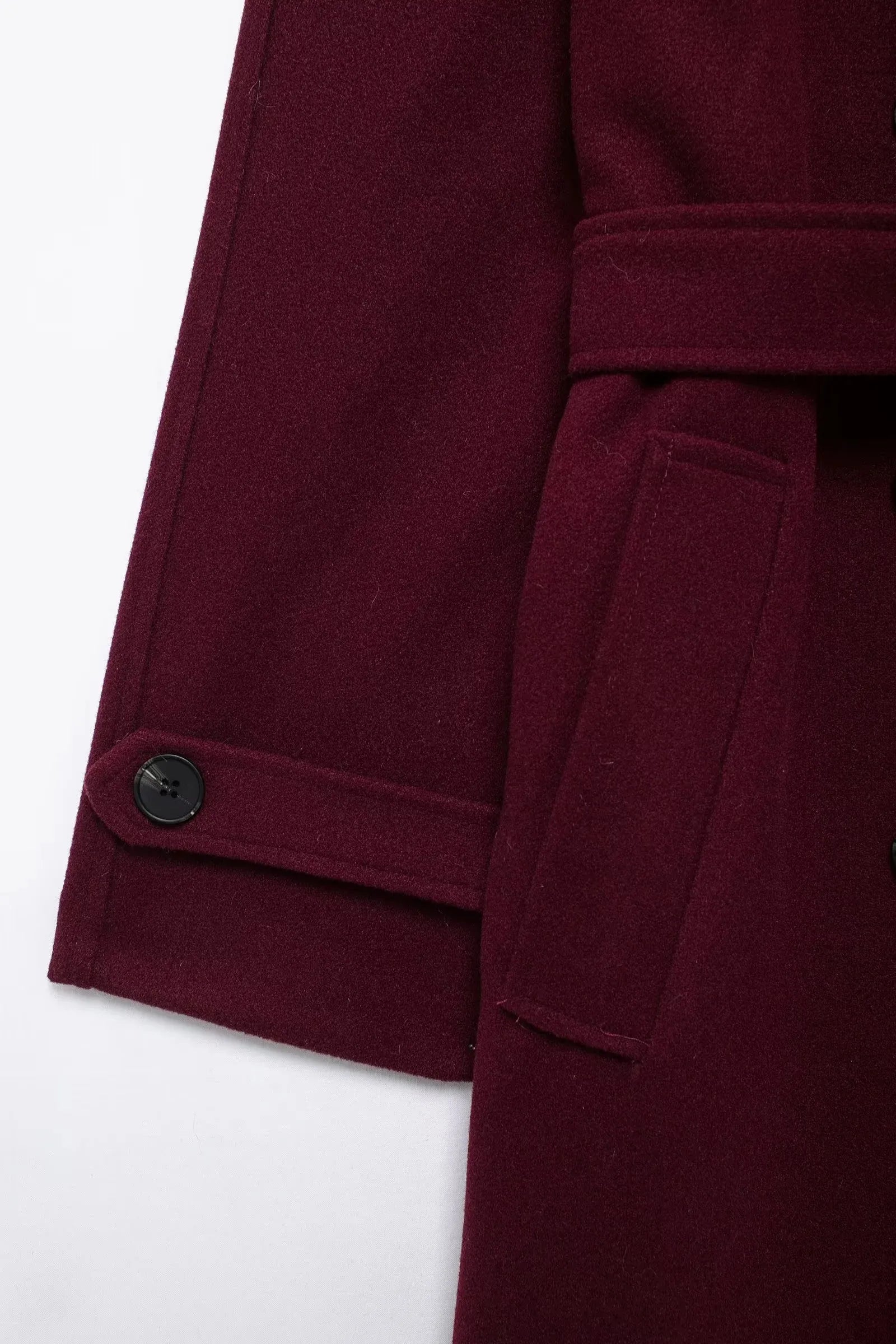 Double Breasted Dames Trenchcoat Bordeauxrood